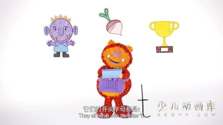 《涂鸦宝宝学字母》全26集 国语版26集+英语版26集